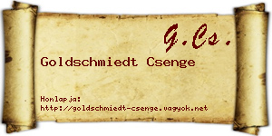 Goldschmiedt Csenge névjegykártya